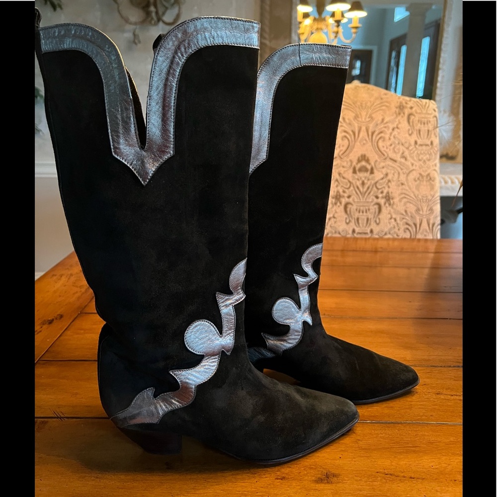 Palomino Suede Black Boot Sz81/2